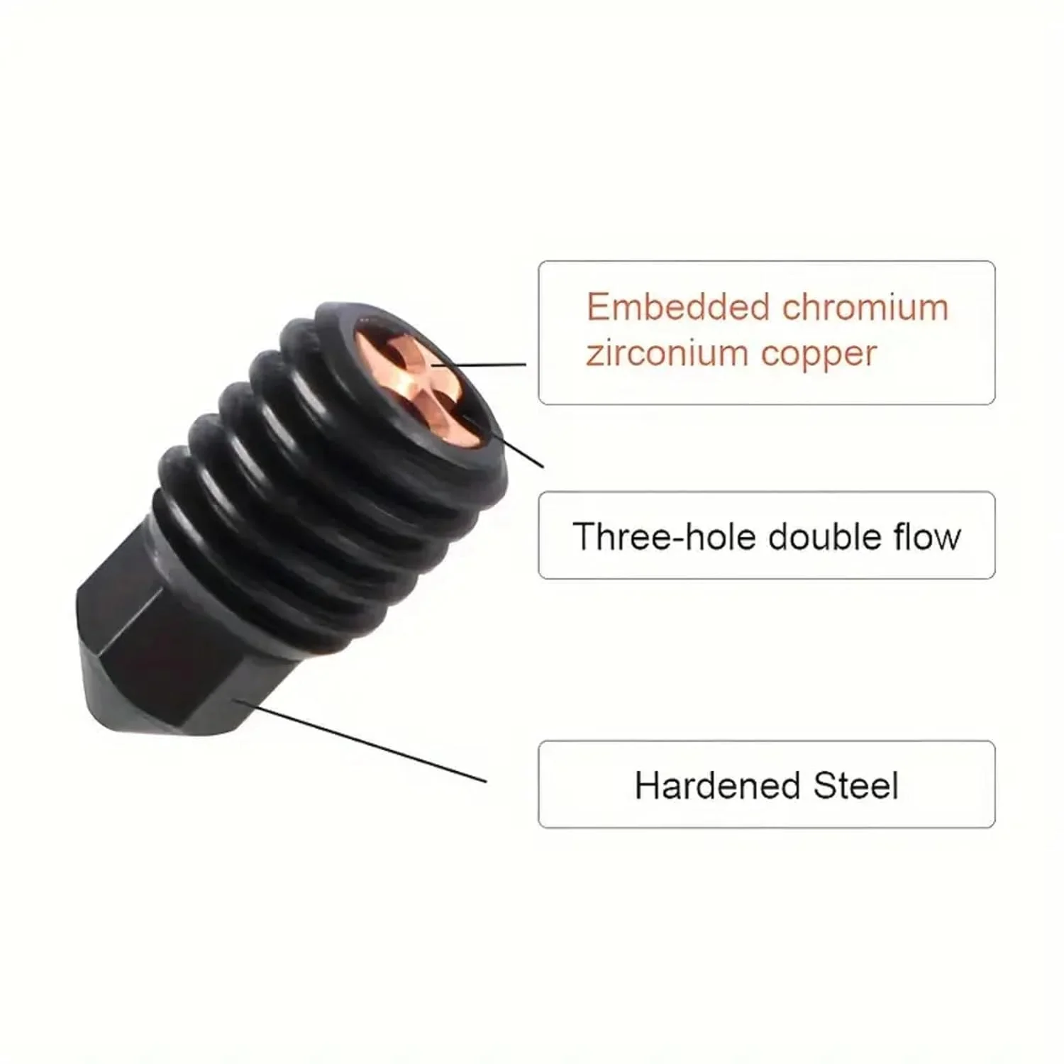 0.4mm CHT Hardened Steel Nozzle for Bambu Lab X1C & P1S - Image 3