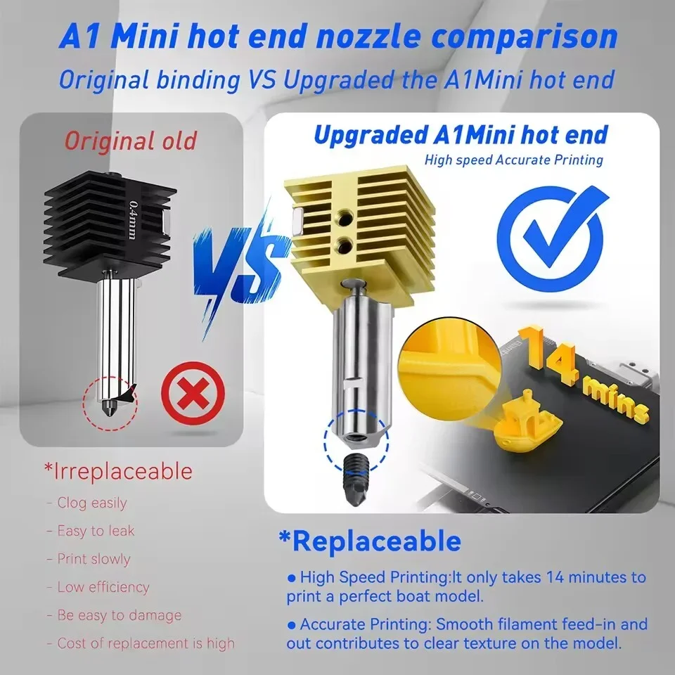 0.4mm CHT Hardened Steel Nozzle for Bambu Lab X1C & P1S - Image 5