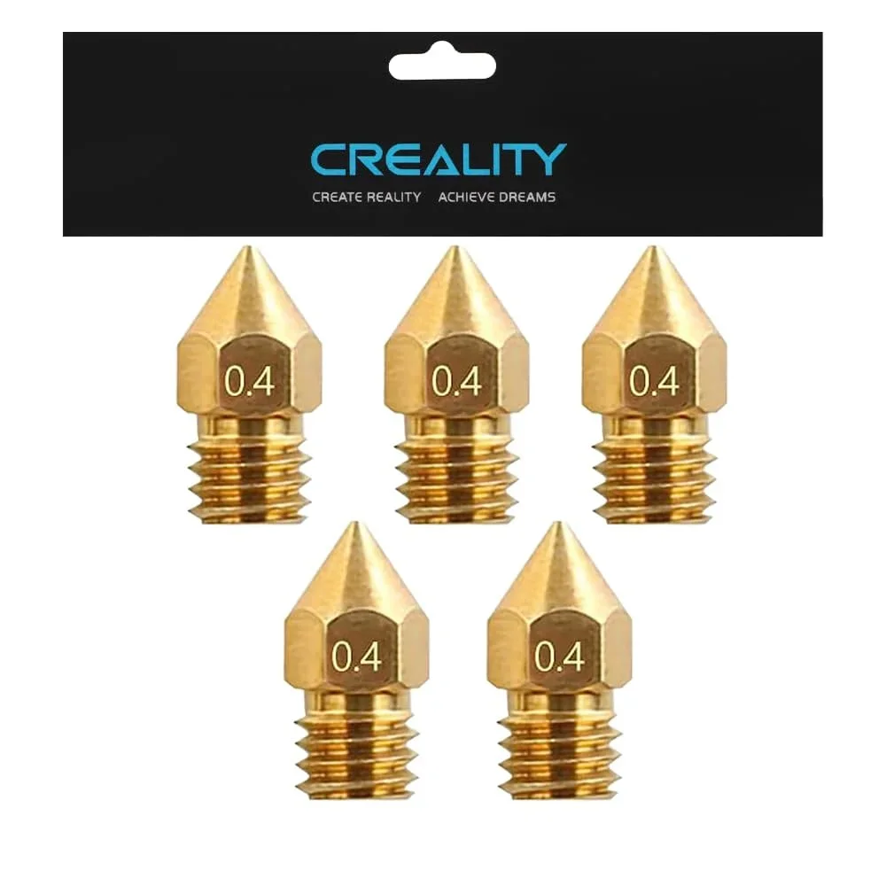 Creality Official 0.4mm MK8 Brass Nozzle for 3D Printers