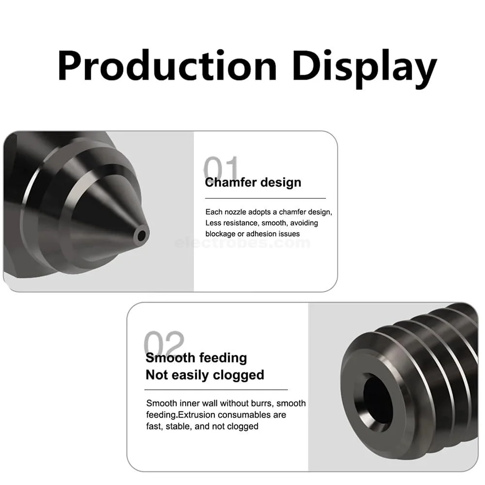 0.4mm Hardened Steel High-Speed M6 Nozzle for 1.75mm Filament - Image 4