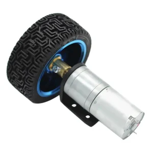 12V DC Small Speed Reduction Gear Motor with 65mm Wheel