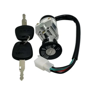 Electric Bike 4-Wire Ignition Switch Lock for Scooter, Go-Kart and ATV