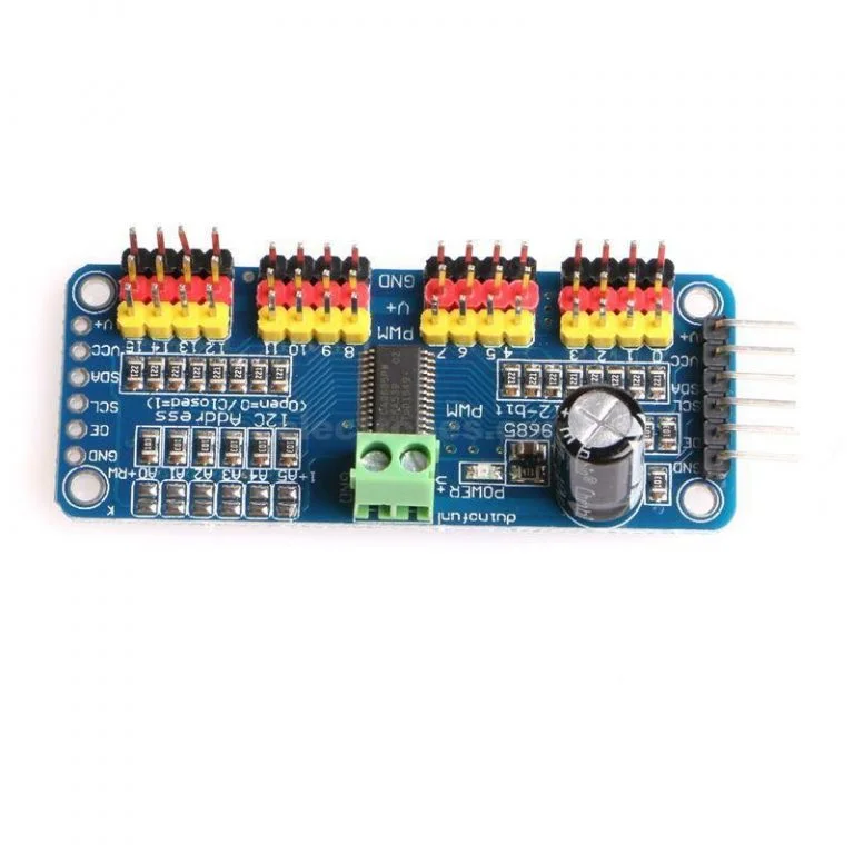 16 Channel 12-Bit PWM Servo Driver I2C Interface PCA9685 for Arduino DIY Servo Shield Module - Image 4