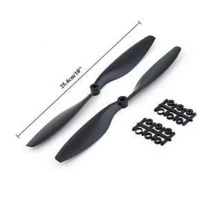 1045 Propeller Pair CW & CCW 10 Inch 10×4.5 for RC Drone, FPV & Multirotor – Black