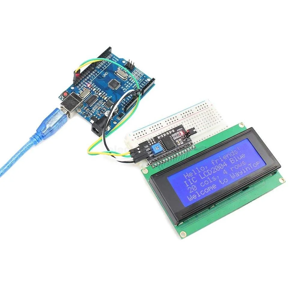 PCF8574 I2C Adapter Board with 2004A 20X4 Alphanumeric LCD Display with Blue Backlight - Image 4
