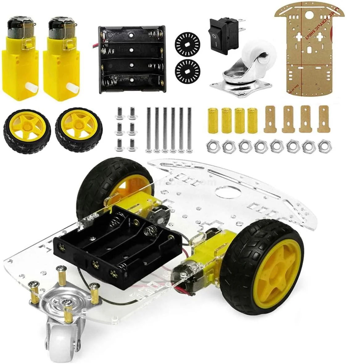 Arduino 2WD Smart Robotics Robot Car Chassis Kit with DC Motor Set - Image 4