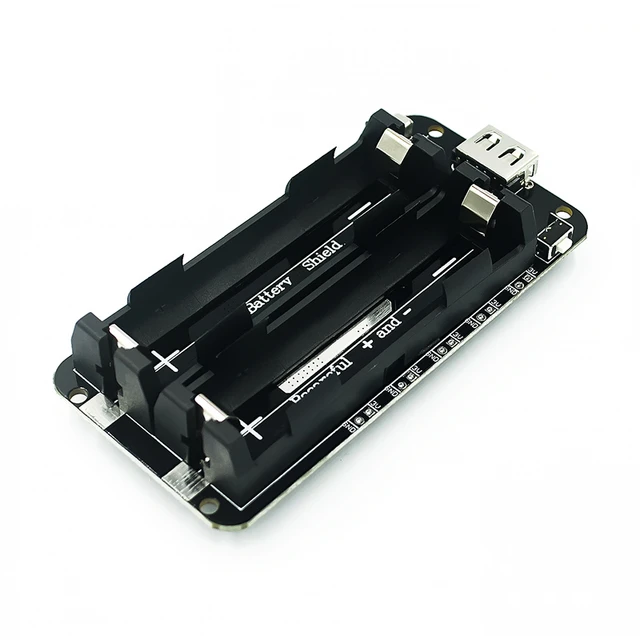 1865O Battery Holder Double Li-ion V8 Battery Shield Micro USB Type C USB Charging Ports