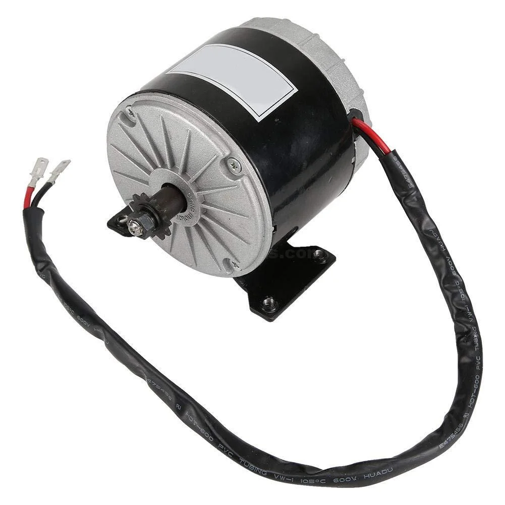 MY1016 24V 350W 3000 RPM High-Speed Brushed DC Motor with 11T Sprocket for E-Bike & Electric Scooter