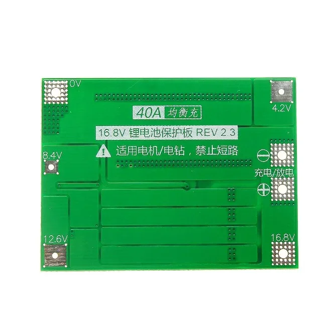 4S 40A 12.6V Cell 18650 Li-ion Lithium Battery Charging BMS Board Balanced Charging Module - Image 2