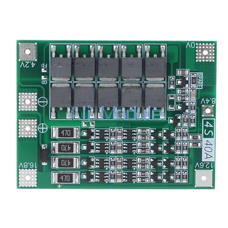 4S 40A 12.6V Cell 18650 Li-ion Lithium Battery Charging BMS Board Balanced Charging Module