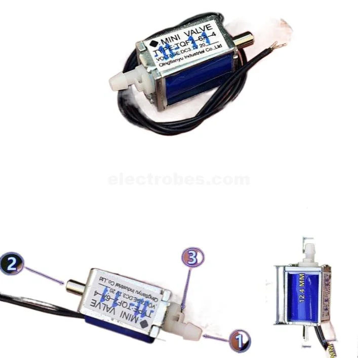 KSV05A DC 3V-5V Micro Mini Electric Solenoid Valve Normally Open Air Valve - Image 3