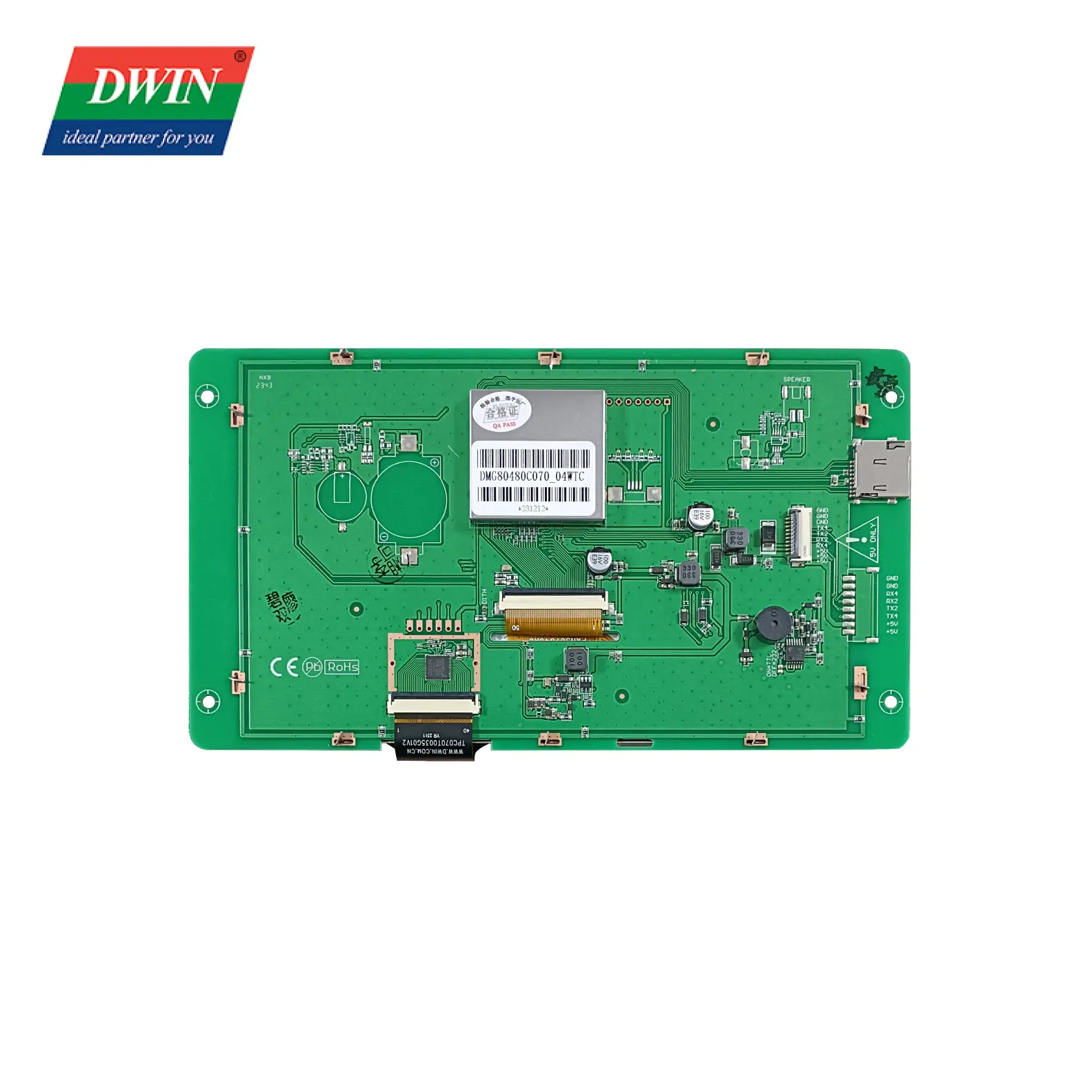 7 Inch HMI LCD Display Touch Panel DMG80480C070_04WTC - Image 2