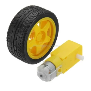 Smart Robot Car Plastic Tire Wheel + DC 3–6V TT Gear Motor Set