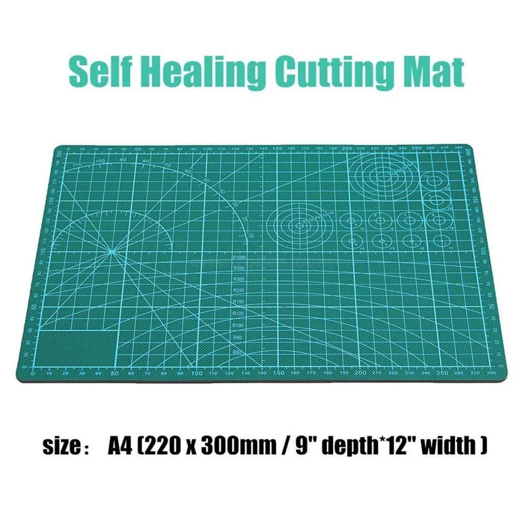 A4 300×220mm Self-Healing PVC Cutting Mat with Grid Lines