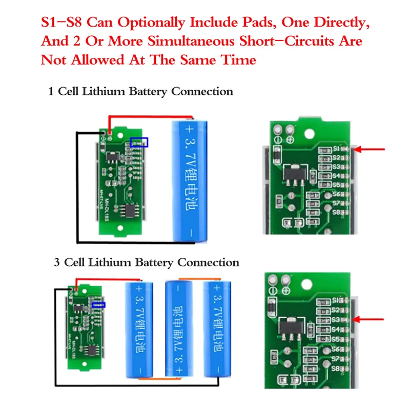1S-8S Lithium Battery Capacity Level Indicator Module - Image 2