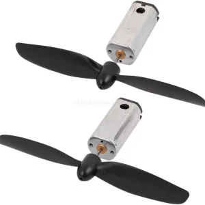 CW & CCW N50 High-Speed DC Motor with Propeller Blades 3.7V–5V – Pair