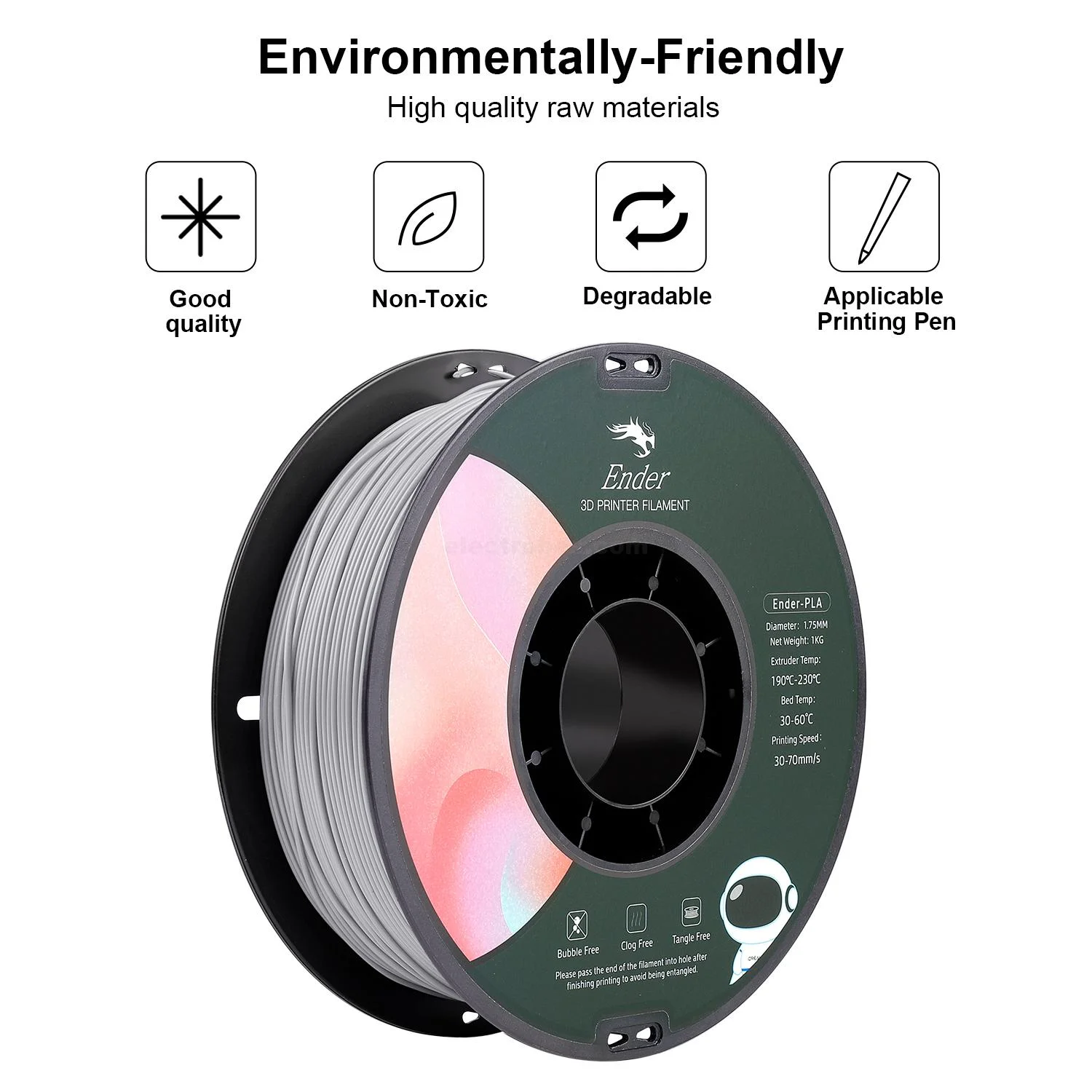Creality Ender Series PLA 1.75mm 3D Printer Filament 1kg/Roll - Image 6