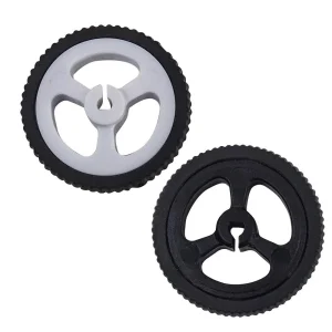 34mm D-Hole Rubber Wheel for N20 Motor – Black & White