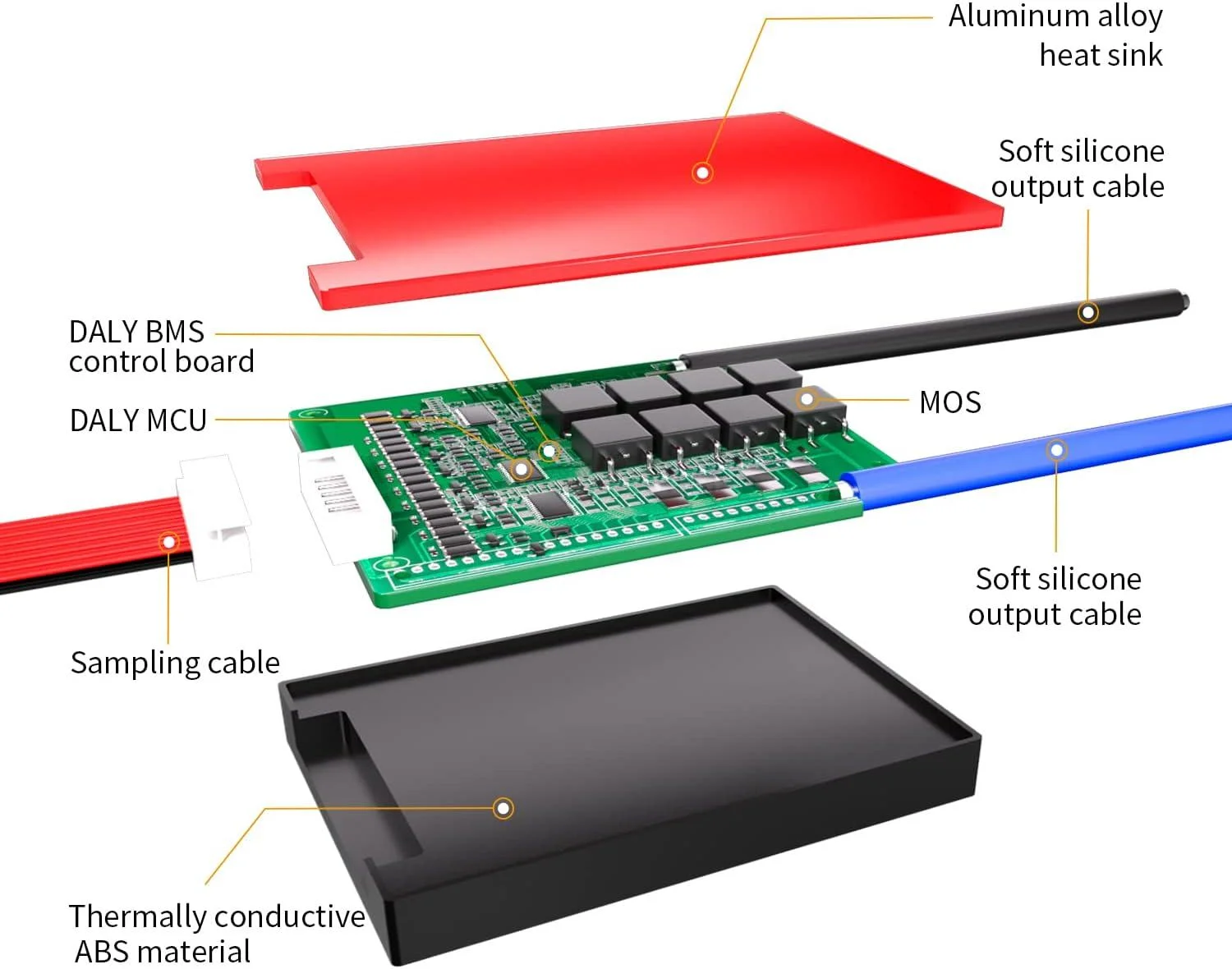 DALY BMS Li-ion 7S 24V 20A BMS Battery Management System for 18650 Battery Pack Balanced Charging Board - Image 2