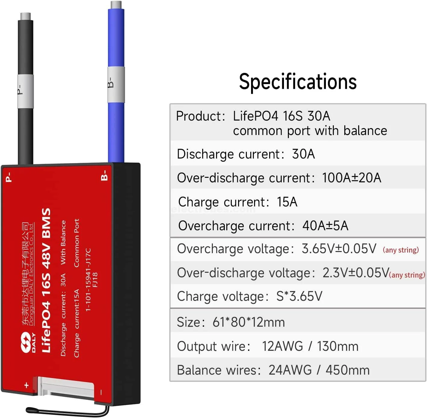 DALY BMS LFP LifePo4 16S 48V 30A BMS Battery Management System for Lifepo4 Battery Pack Balanced Charging Board - Image 3