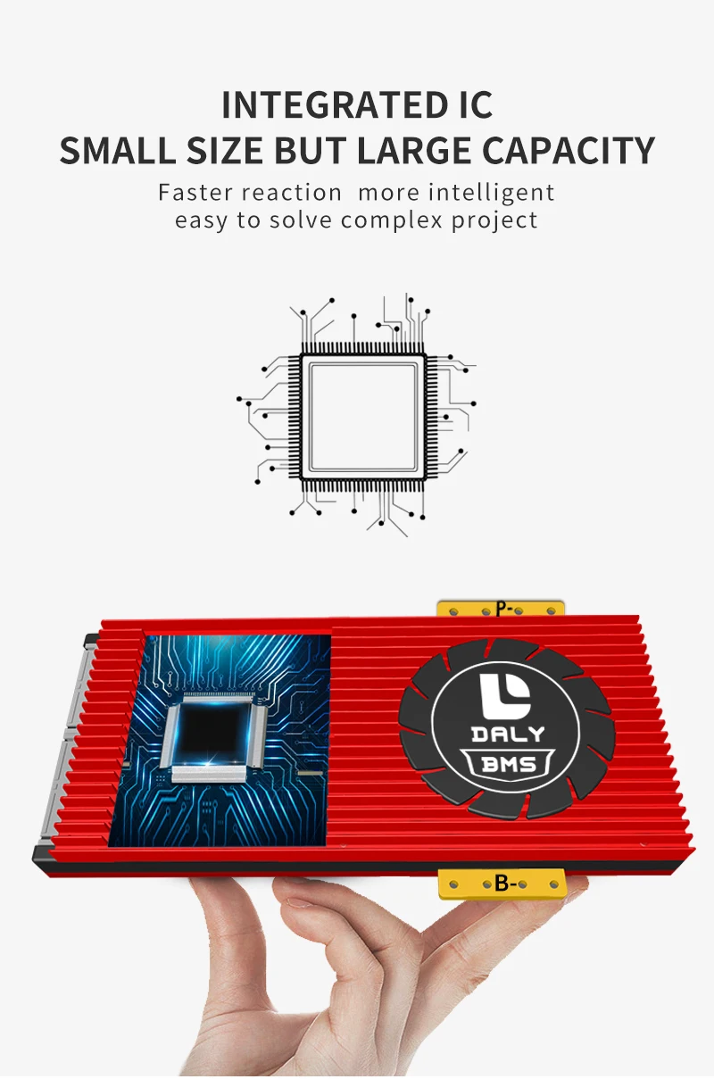 DALY BMS Li-ion 16S 60V 60A BMS Battery Management System for 18650 Battery Pack Balanced Charging Board - Image 5