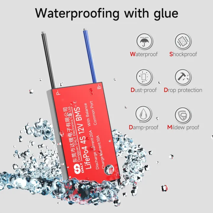 DALY BMS LFP LifePo4 4S 12V 20A BMS Battery Management System for Lifepo4 Battery Pack Balanced Charging Board - Image 3