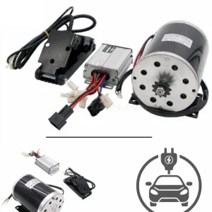 MY1020 48V 1000W 3000RPM Brushed DC Motor Kit with Speed Controller & Foot Pedal