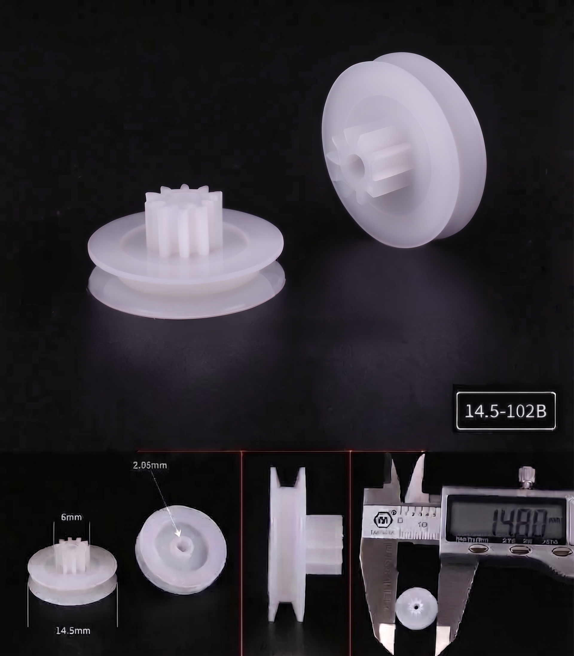 DIY F14.5-102B Double-Layer Pulley and Gear Transmission