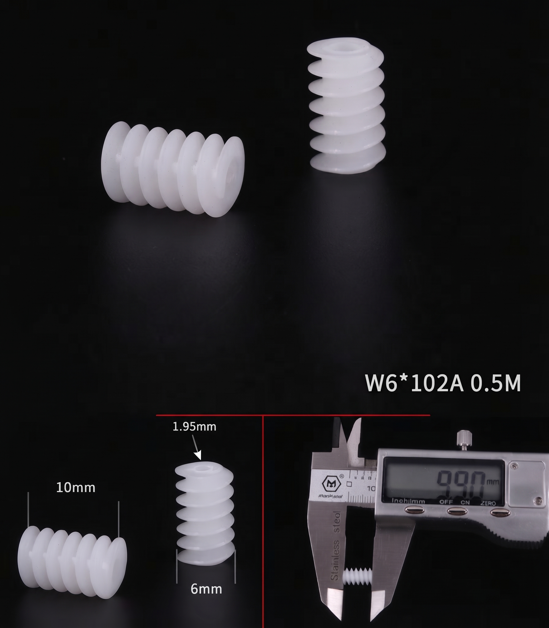 DIY W6×102A Motor Worm Gear Spindle