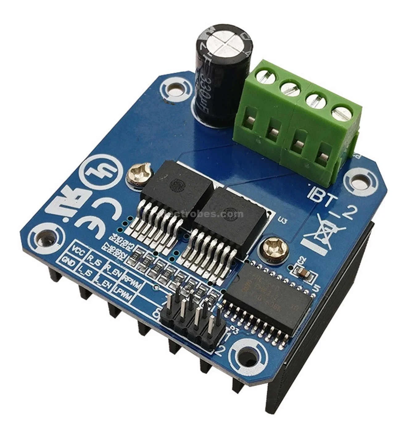 IBT-2 43A H-Bridge Double BTS7960 High-Power Motor Driver Module - Image 4