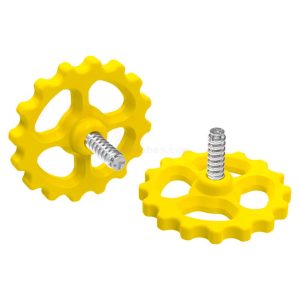 3D Printer M3/M4 Hot Bed Leveling Knob with Spring & Screw – Yellow