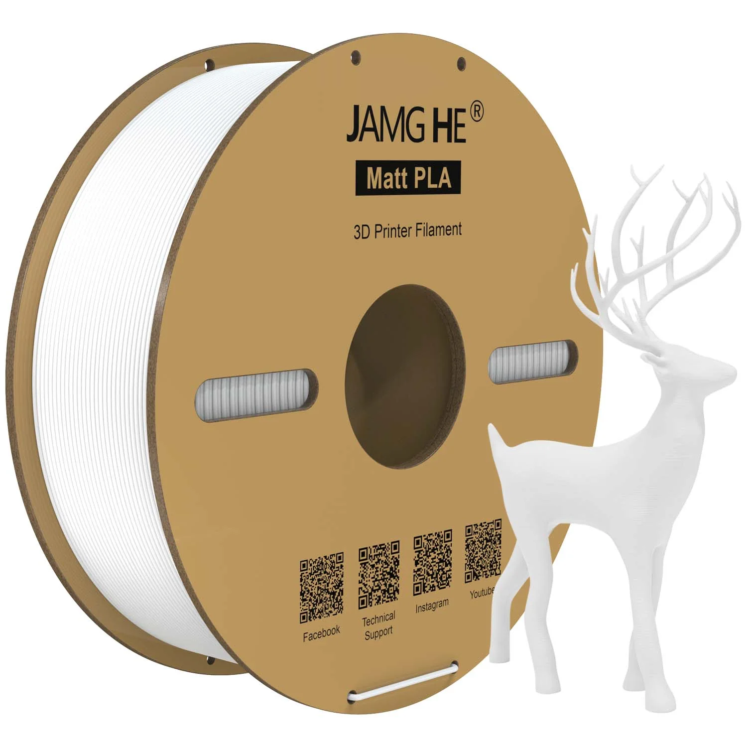 JAMG HE 1.75mm Matt PLA 3D Printer Filament 1kg Spool