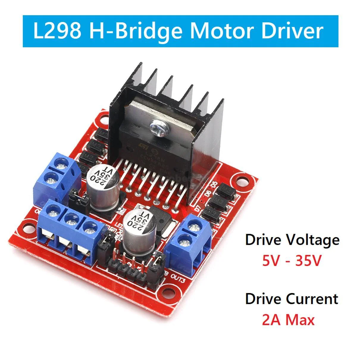 L298N H-Bridge Motor Driver Module - Image 2