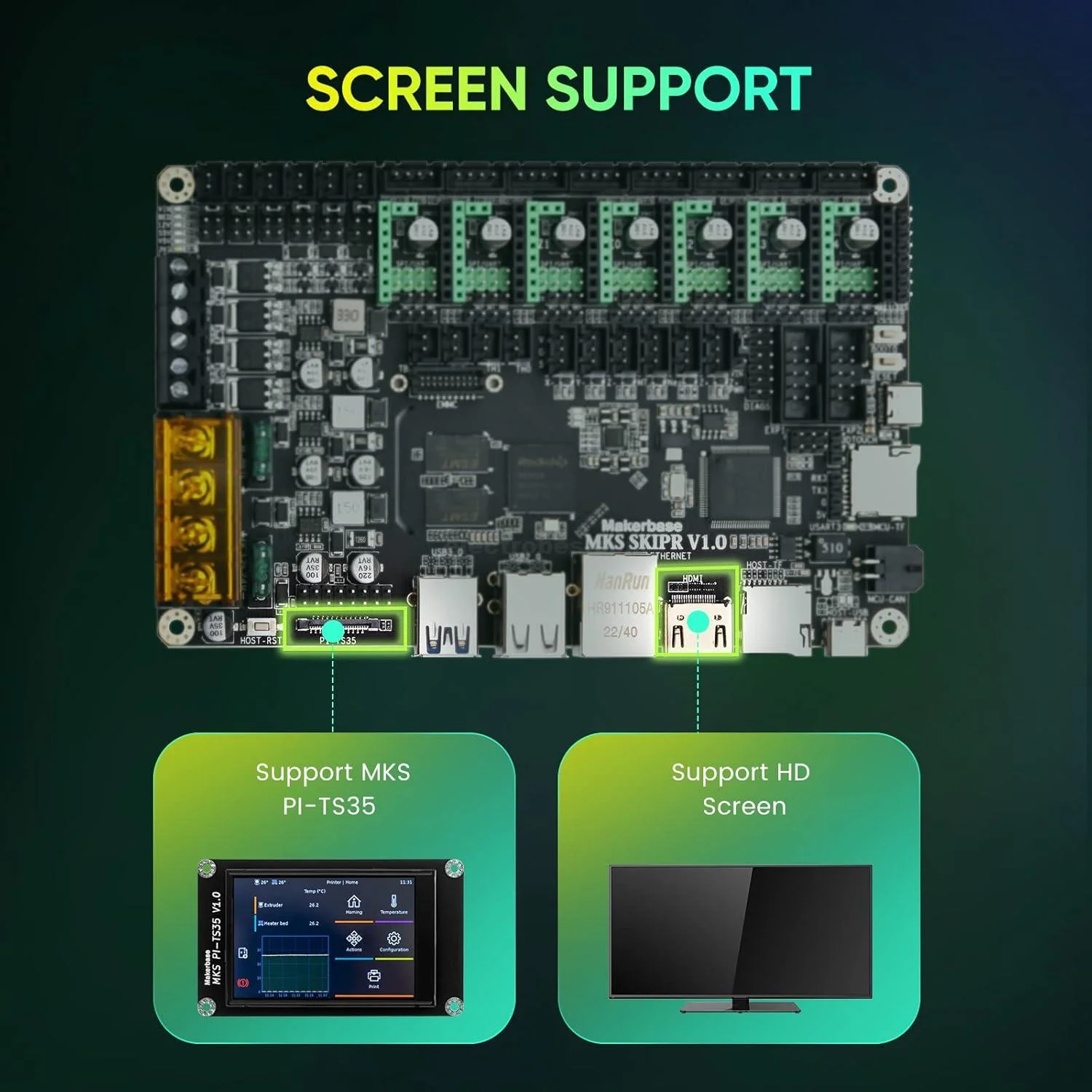 Makerbase MKS SKIPR V1.0 32-Bit All-in-One Control Board for Klipper 3D Printers - Image 6