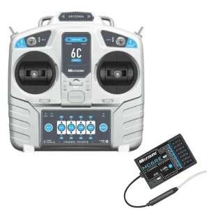 Microzone MC6C Mini 2.4GHz 6CH Remote Controller with MC6RE Receiver – Mode 2