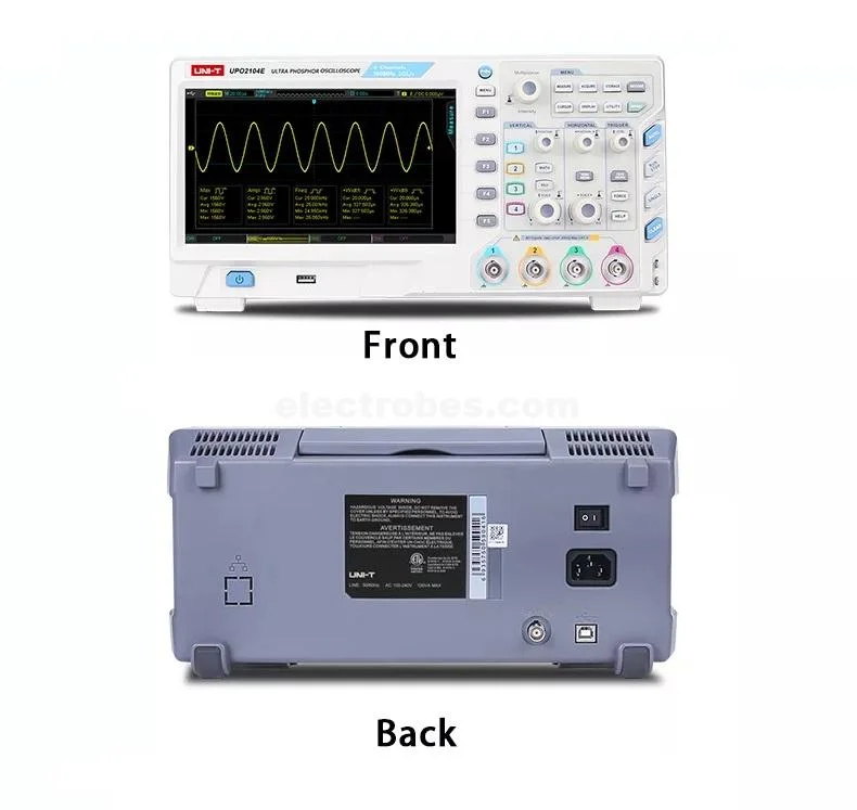 UNI-T UPO2104E Ultra Phosphor Digital Oscilloscope 4 Channel 100MHz 1GS/s - Image 3