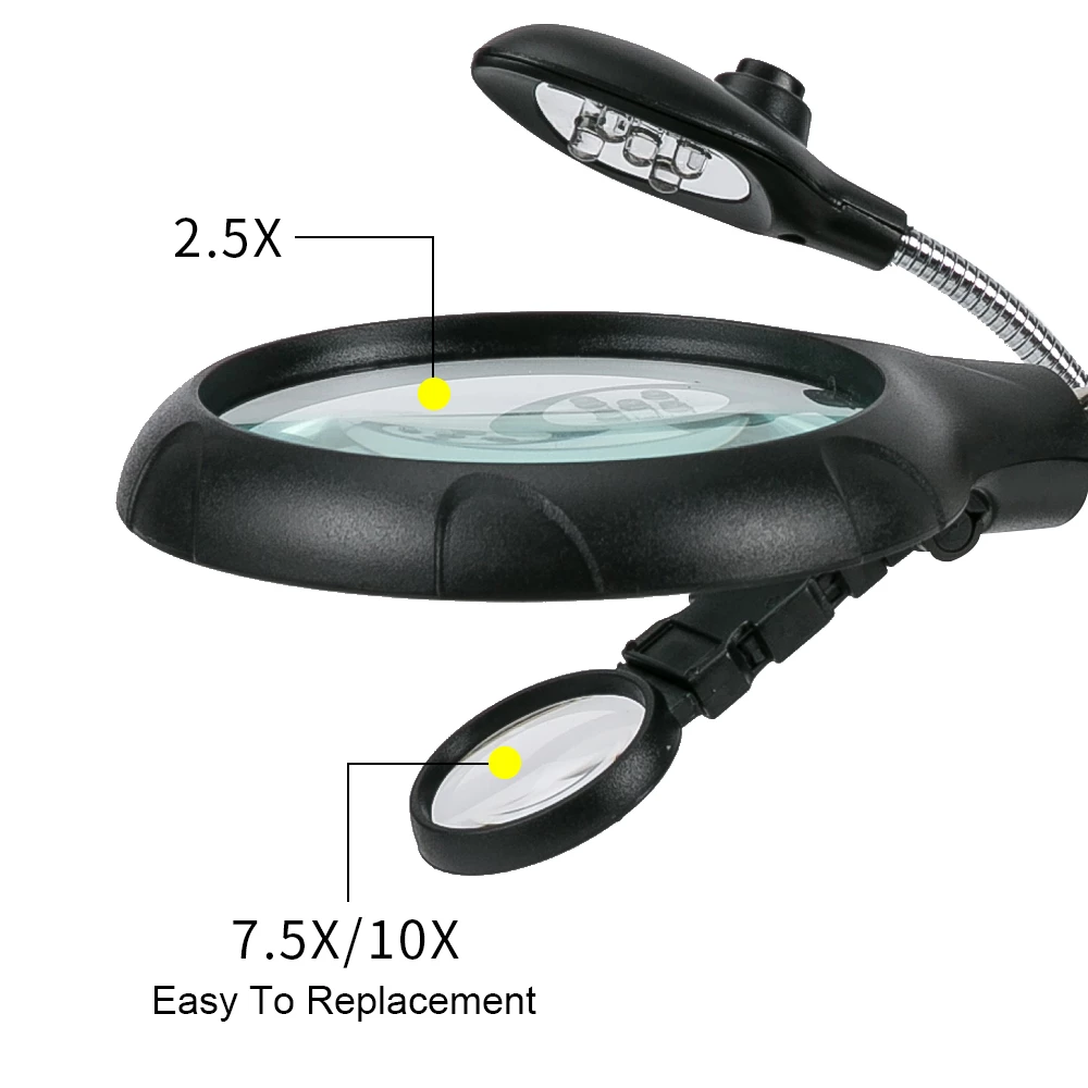 Helping Hand Third Hand Tool with Magnifying Glass, Soldering Iron Stand & LED Light - Image 3