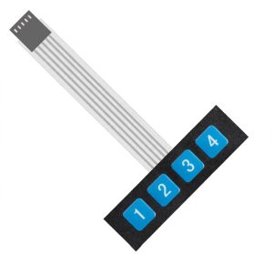1×4 Matrix 4-Key Membrane Switch Keypad