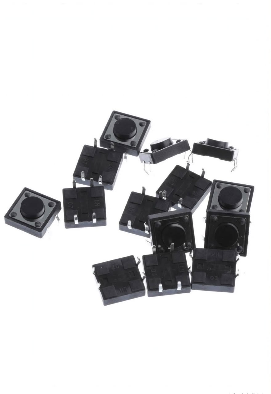 12x12x5mm Momentary Tactile 4-Pin Pushbutton Switch - Image 3