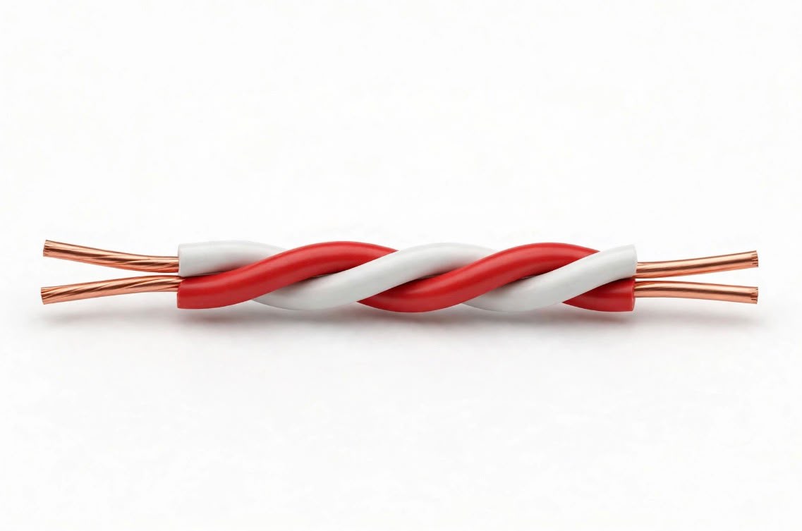 1 Meter 2-Core Twisted Hard Jumper Wire Cable - Image 2