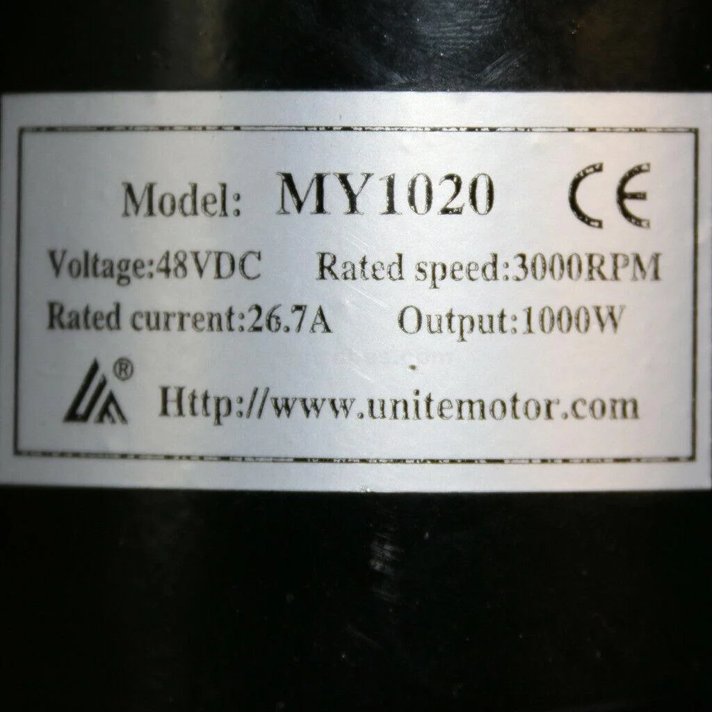 MY1020 48V 1000W 3000RPM Brushed DC Motor Kit with Speed Controller & Foot Pedal - Image 4