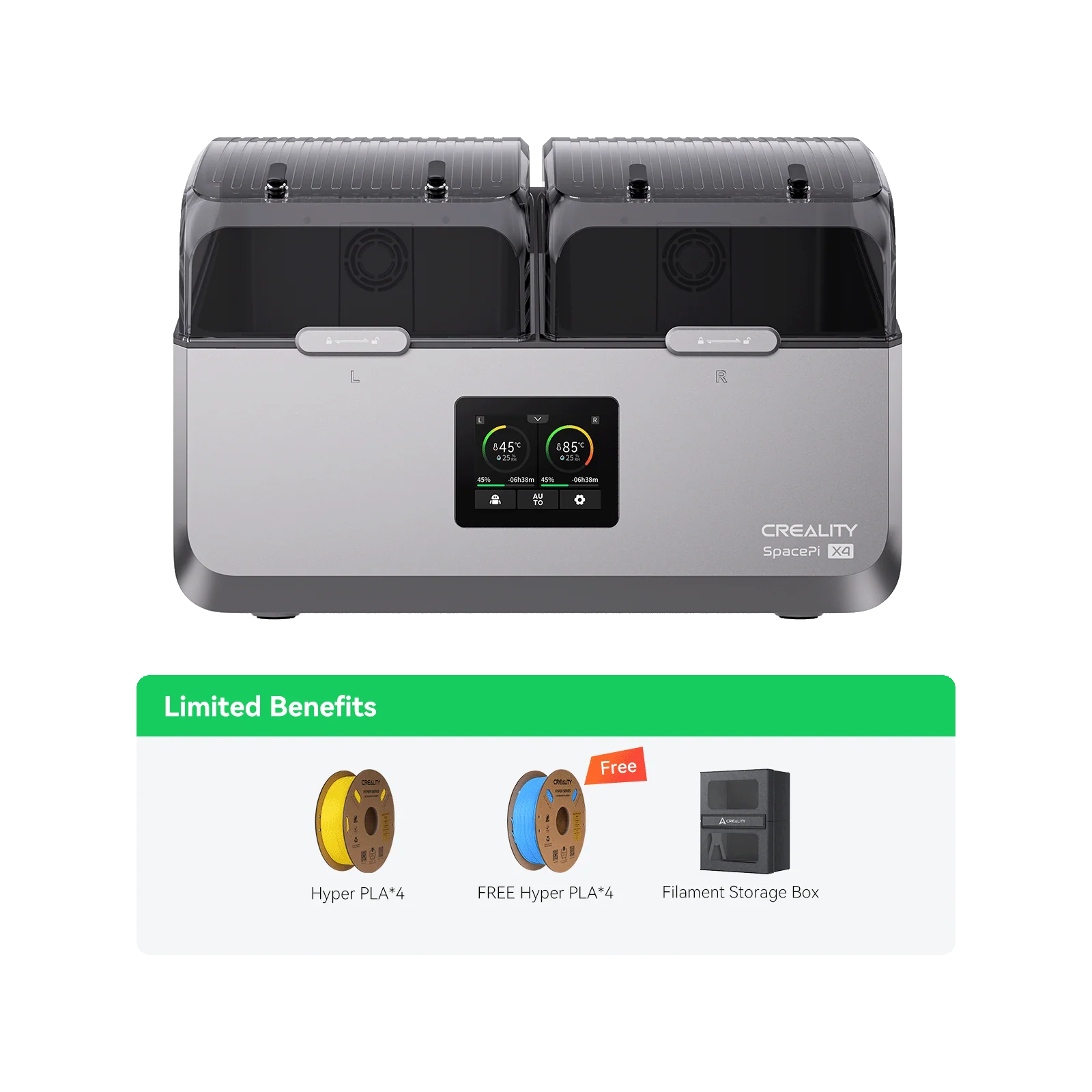 Creality Space Pi X4 Filament Dryer Plus – 4-Spool 3D Printer Filament Dehydrator - Image 20