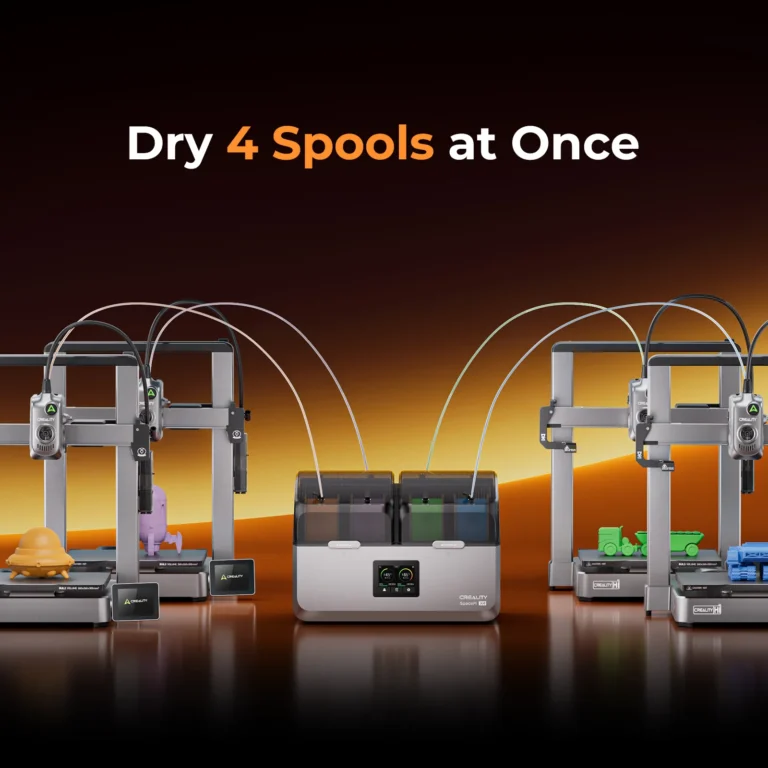 Creality Space Pi X4 Filament Dryer Plus – 4-Spool 3D Printer Filament Dehydrator - Image 9