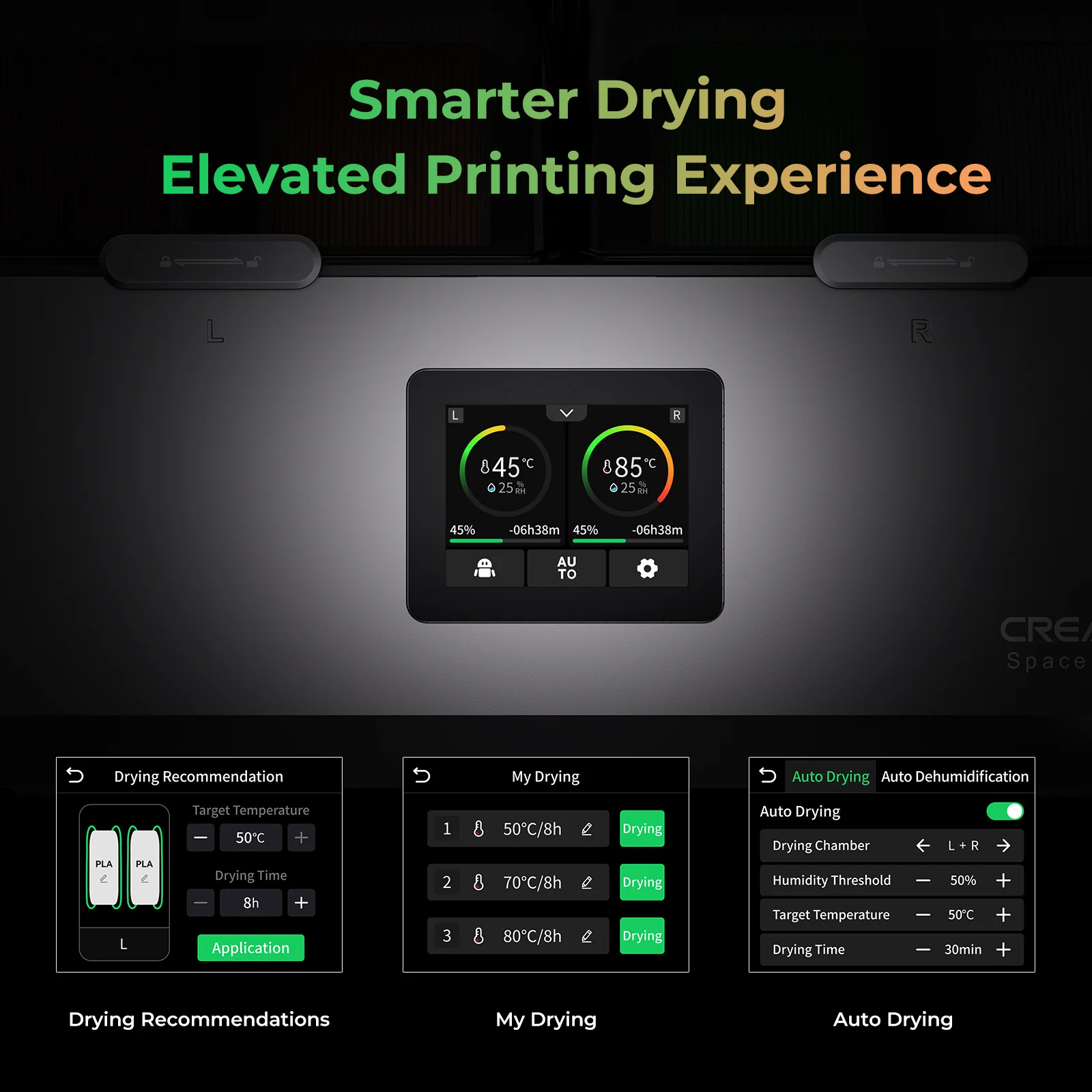 Creality Space Pi X4 Filament Dryer Plus – 4-Spool 3D Printer Filament Dehydrator - Image 2