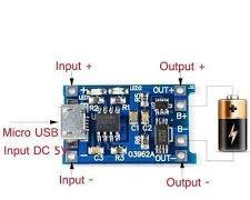 TP4056 5V Micro USB 1A 18650 Lithium Battery Charging Board Charger Module