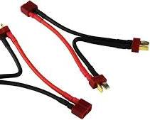 T Plug Battery Extension Male to Female Cable Adapter 10cm 14Awg