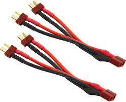 Deans T-Plug Parallel Battery Connector Cable Extension Y Splitter - Image 3