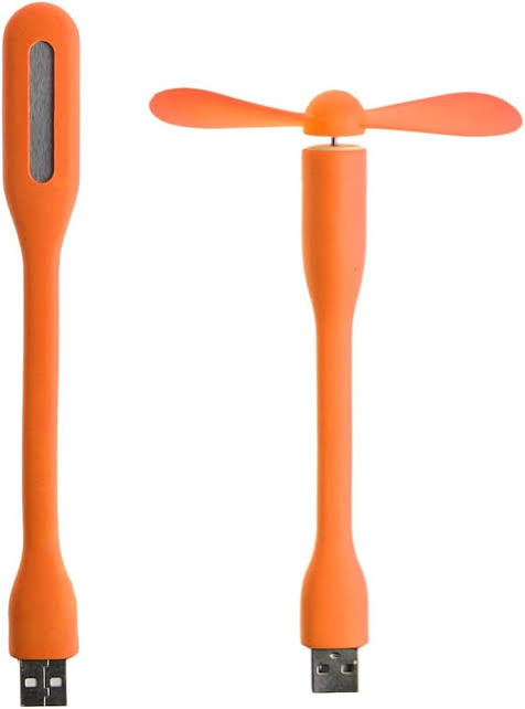 USB Flexible Mini Portable Adjustable Cooling Fan – Orange - Image 2