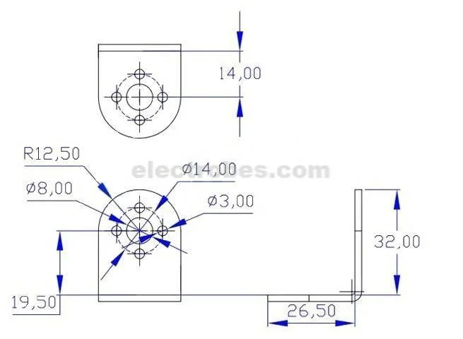 L-Shaped Servo Bracket PTZ Robotic Manipulator DIY Robot Mount - Image 2