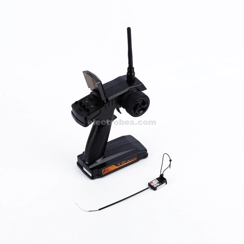 FlySky FS-GT2 2-Channel 2.4GHz RC Transmitter with FS-GR3B Receiver – Black - Image 2